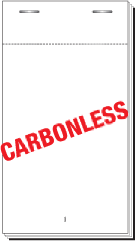 PAD 150 2 Ply Carbonless Duplicate Waiter Pad (3”x5½” with 4½”tear out)