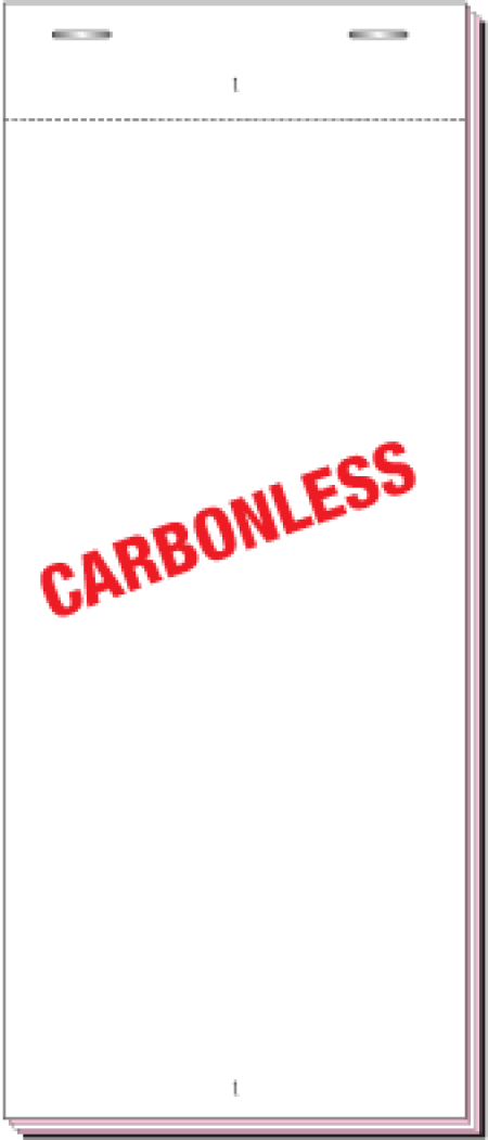 PAD230Q 3¾” x 9” (8” tear out) Carbonless NCR in Quadruplicate