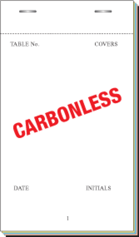 PAD400 3¾” x 6½” (5½” tear out) 4 part Carbonless NCR